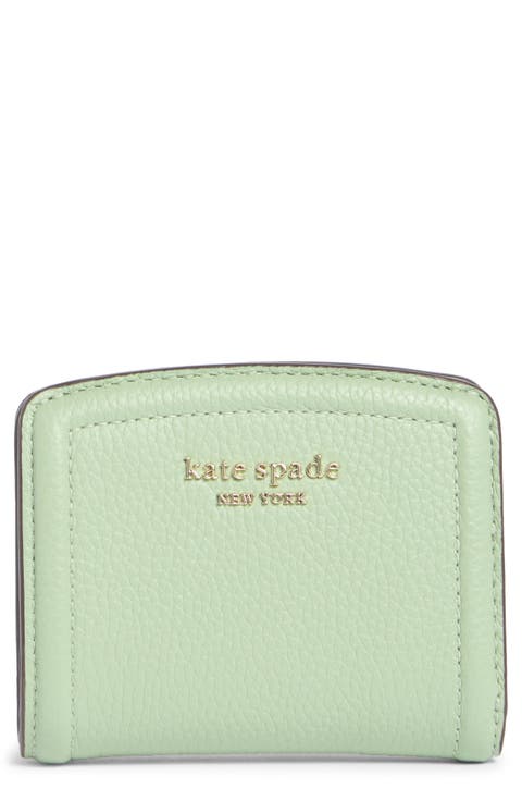 Kate Spade New York knott pebbled leather bifold wallet