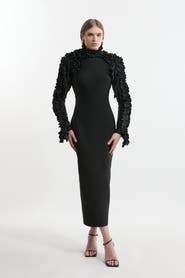 Karen Millen Bandage Rosette Midi Detail Dress