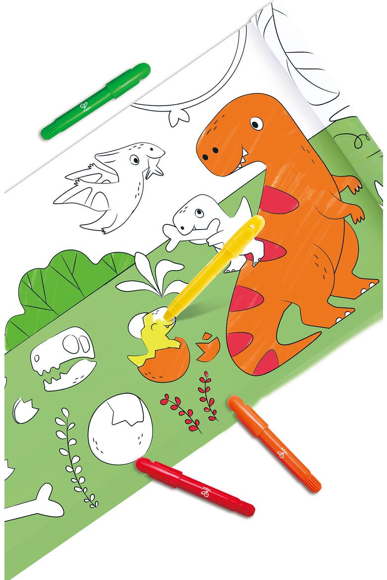 Dinosaur Doodle Paper Roll, Alternate, color, MULTI