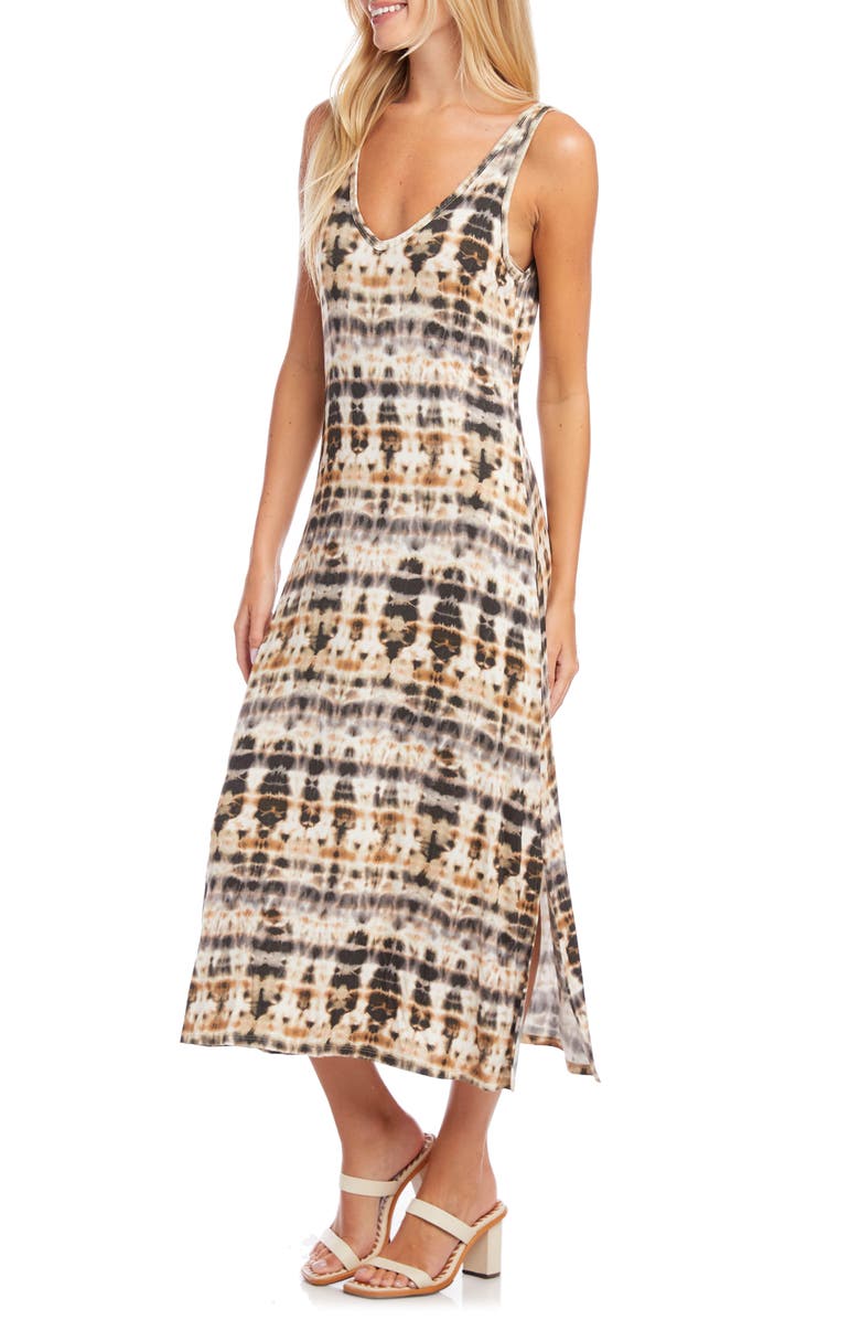 Karen Kane Brigitte Tie Dye Sleeveless Midi Dress, Alternate, color, 