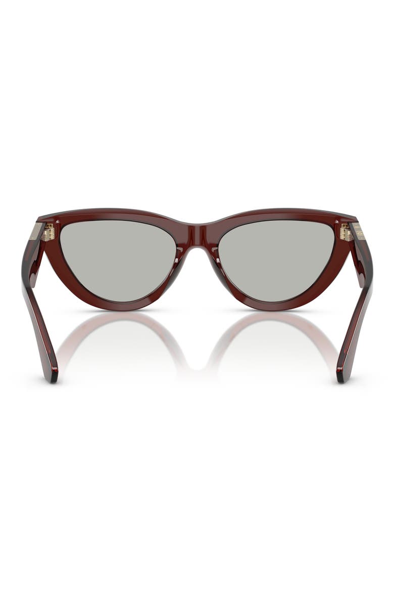 55mm Cat Eye Sunglasses, Alternate, color, BROWN