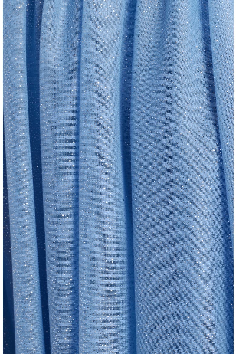 Glitter Puff Sleeve Cocktail Minidress, Alternate, color, LIGHT BLUE