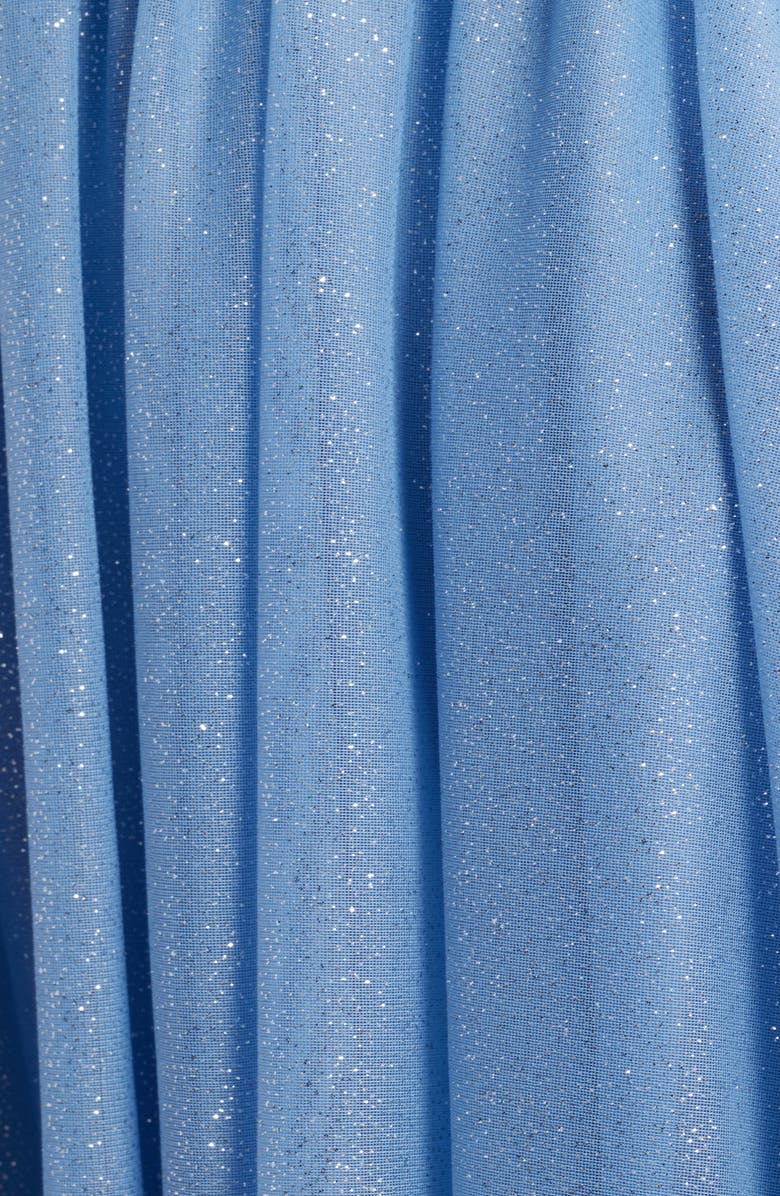 Jump Apparel Glitter Puff Sleeve Cocktail Minidress, Alternate, color, Light Blue