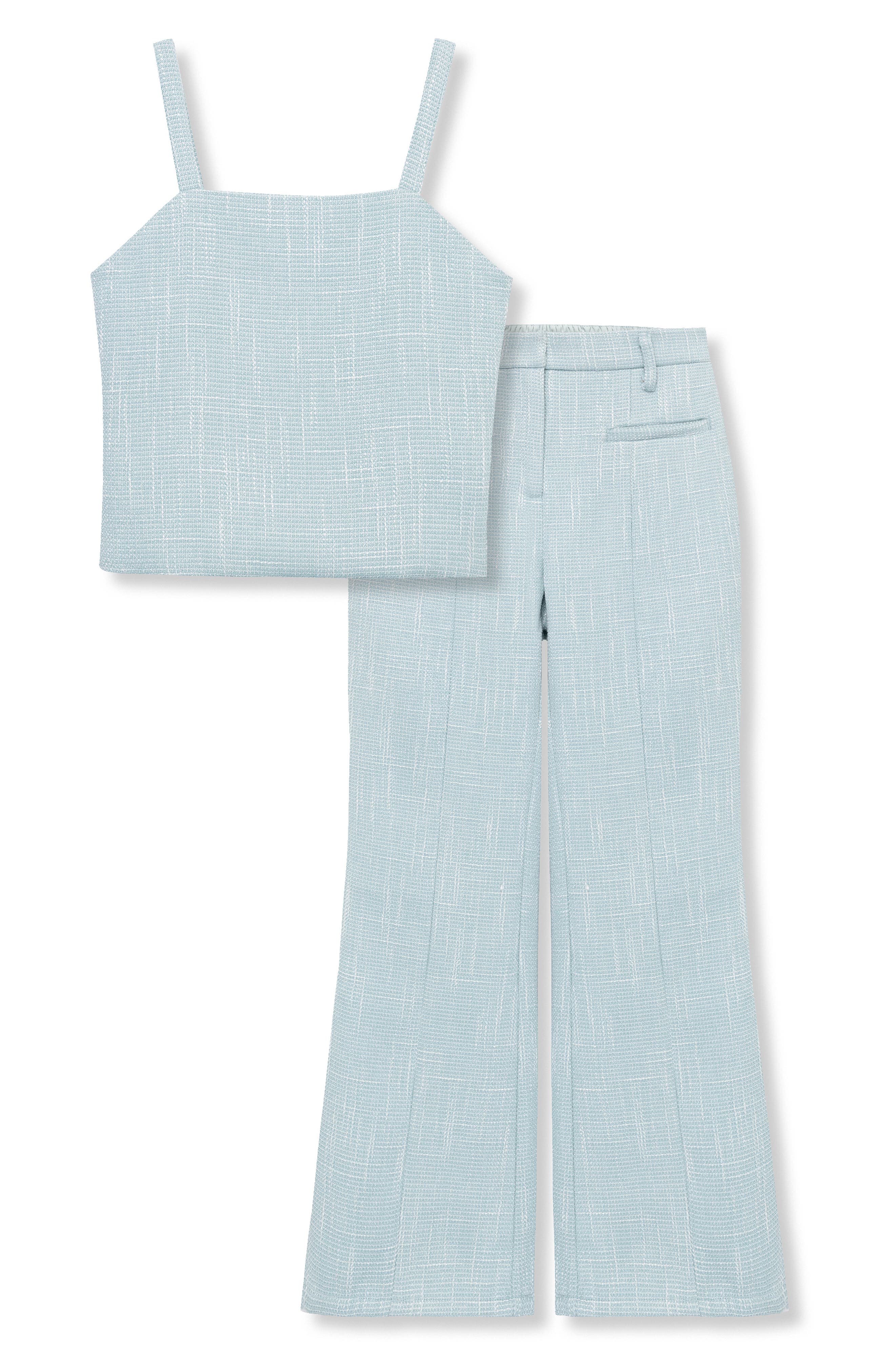 Truce Kids' Novelty Tweed Tank Top & Flare Pants Set