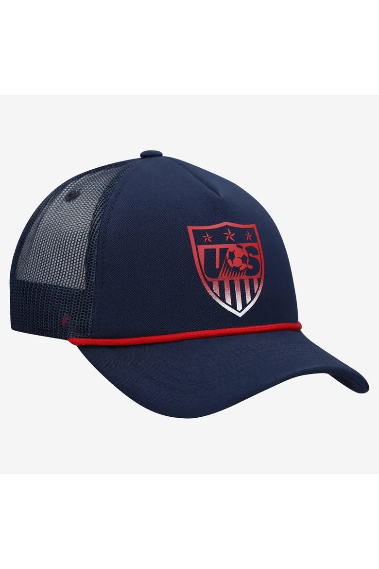 Unisex Navy USMNT Atmosphere Adjustable Trucker Hat, Alternate, color, Navy