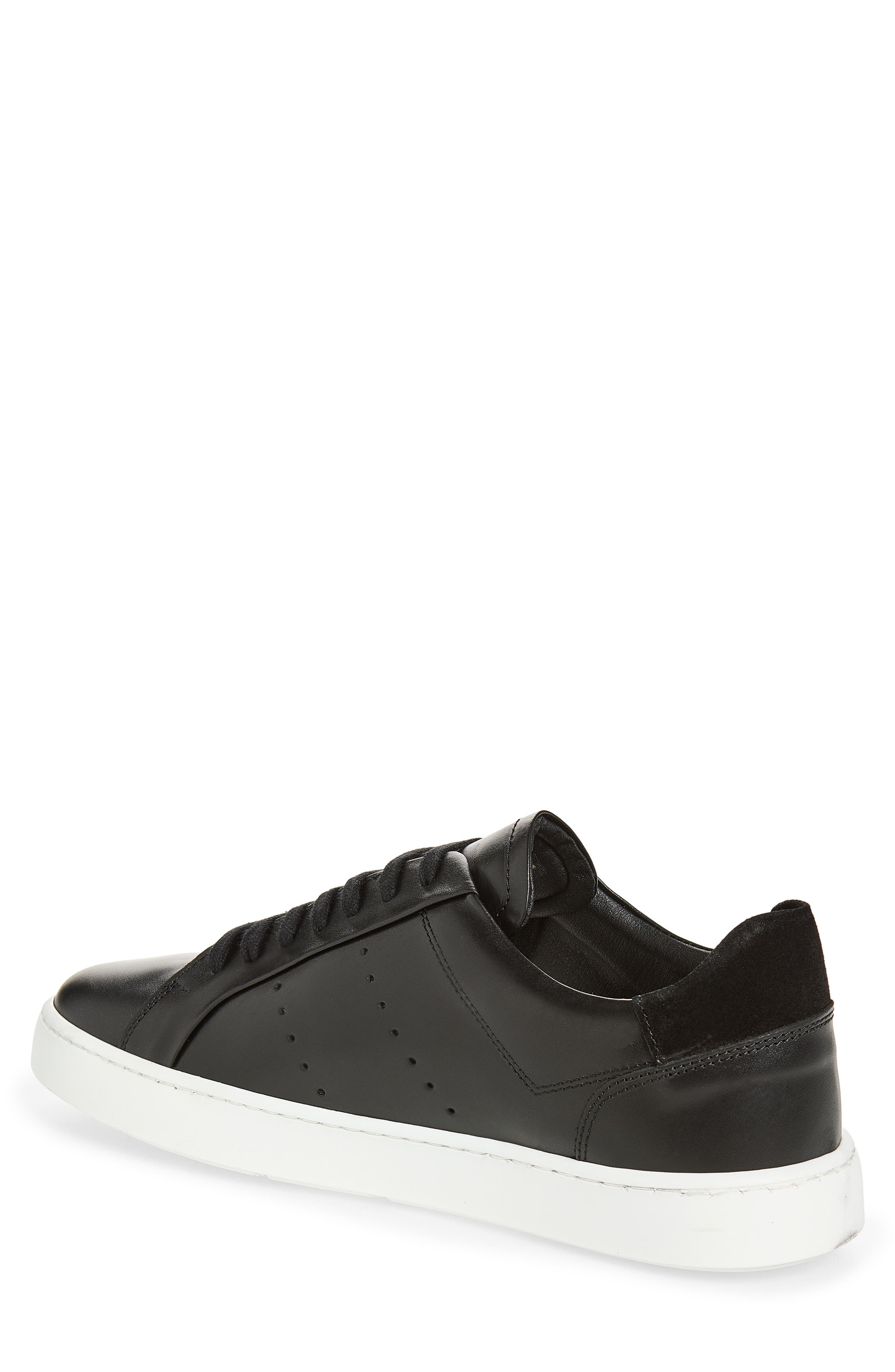 Domenico Sneaker, Alternate, color, BLACK LEATHER