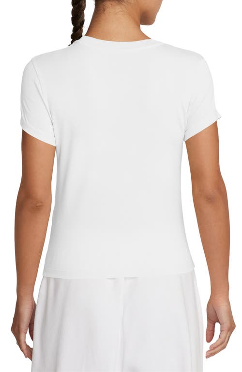 Nike Sportswear Club Chill Knit Mod Crop T-shirt In White