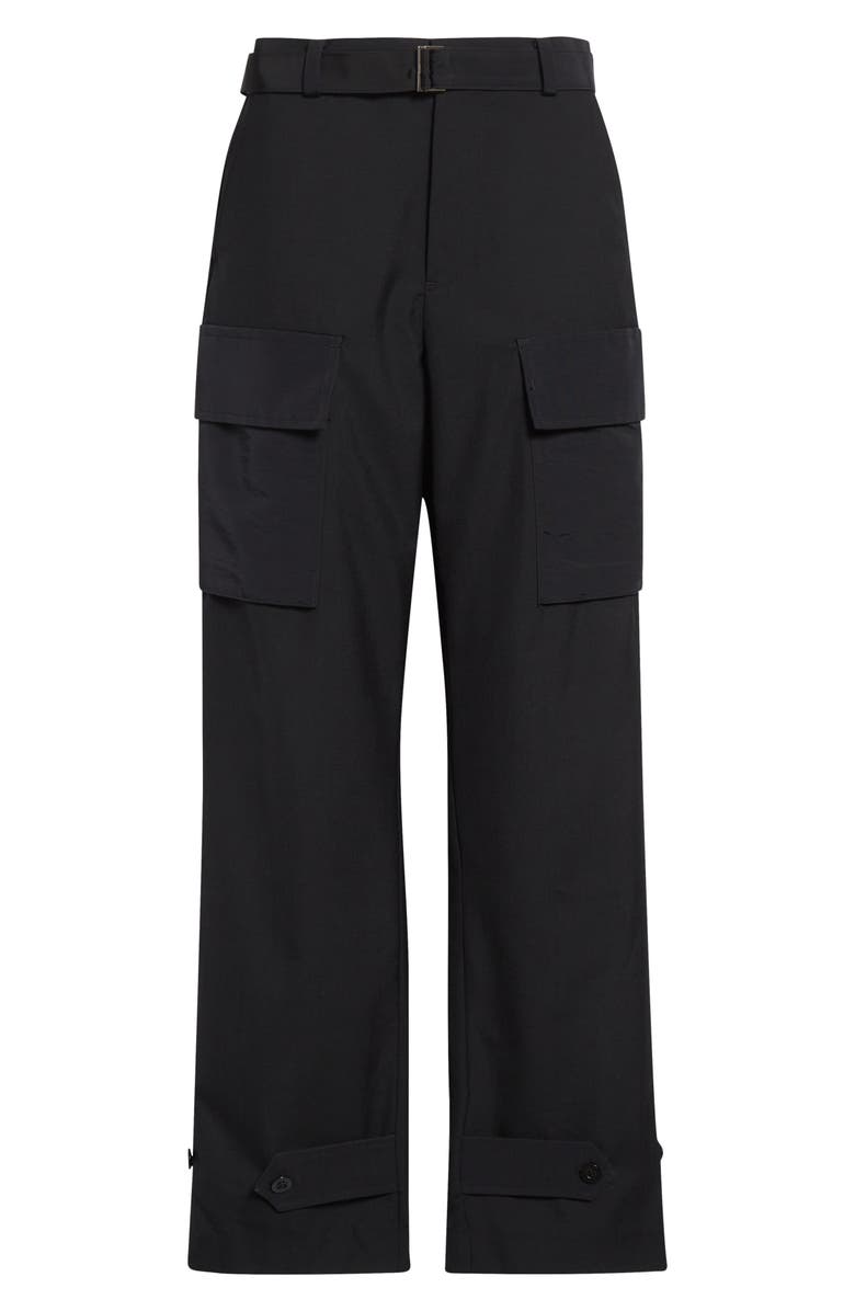 Sacai Suiting Cargo Pants, Alternate, color, Black