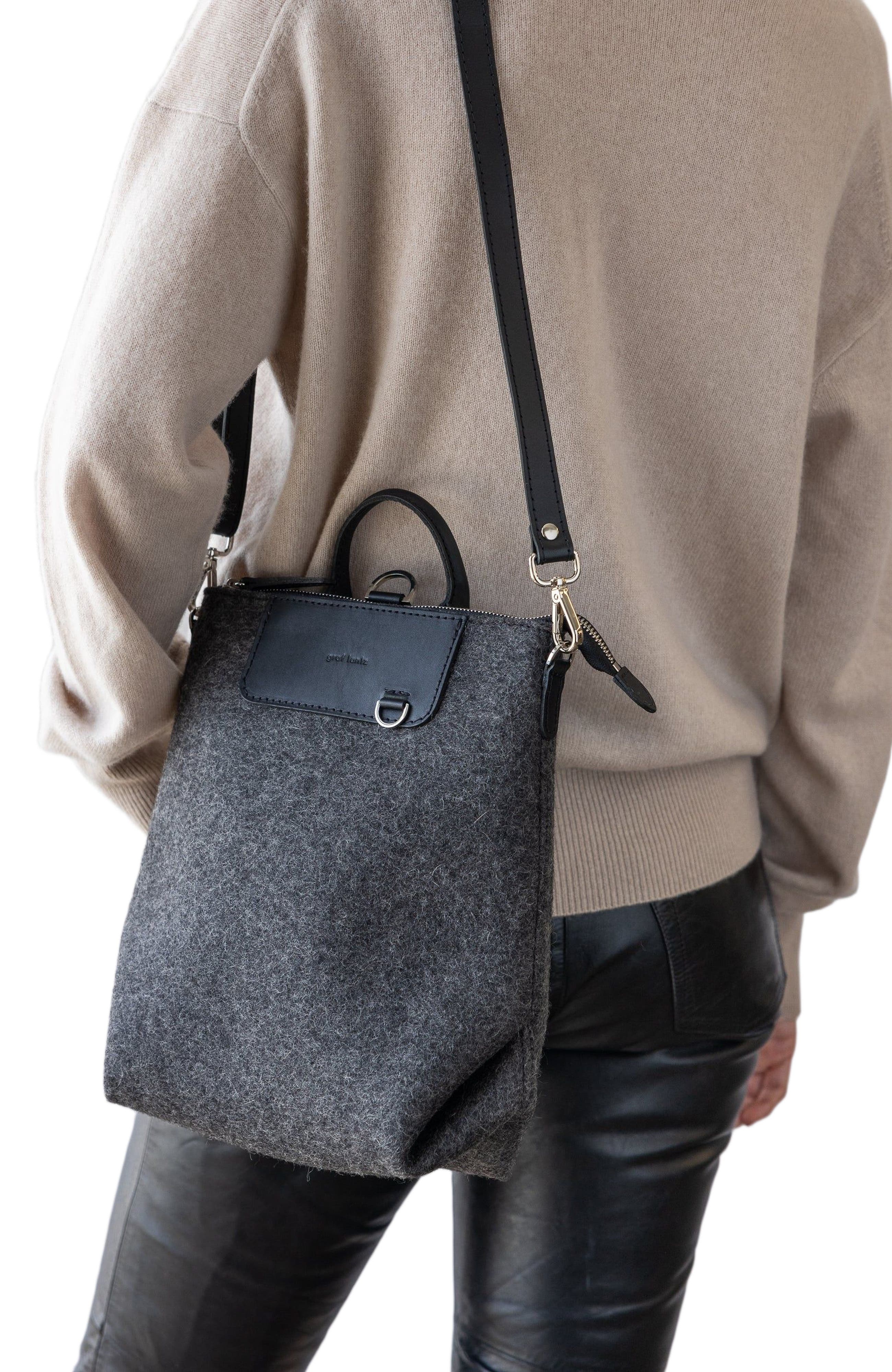 Graf Lantz Bedford Merino Wool Midi Backpack, Alternate, color, Charcoal Black