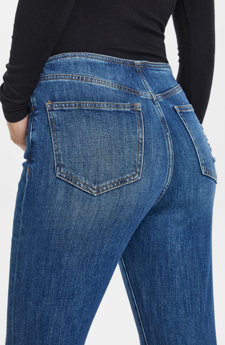 Bayeas Bandless Flare Jeans, Alternate, color, Navy