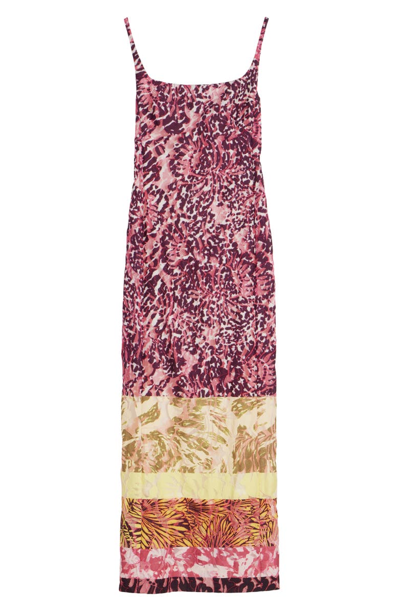 Dries Van Noten Mixed Print Maxi Dress, Alternate, color, Burgundy