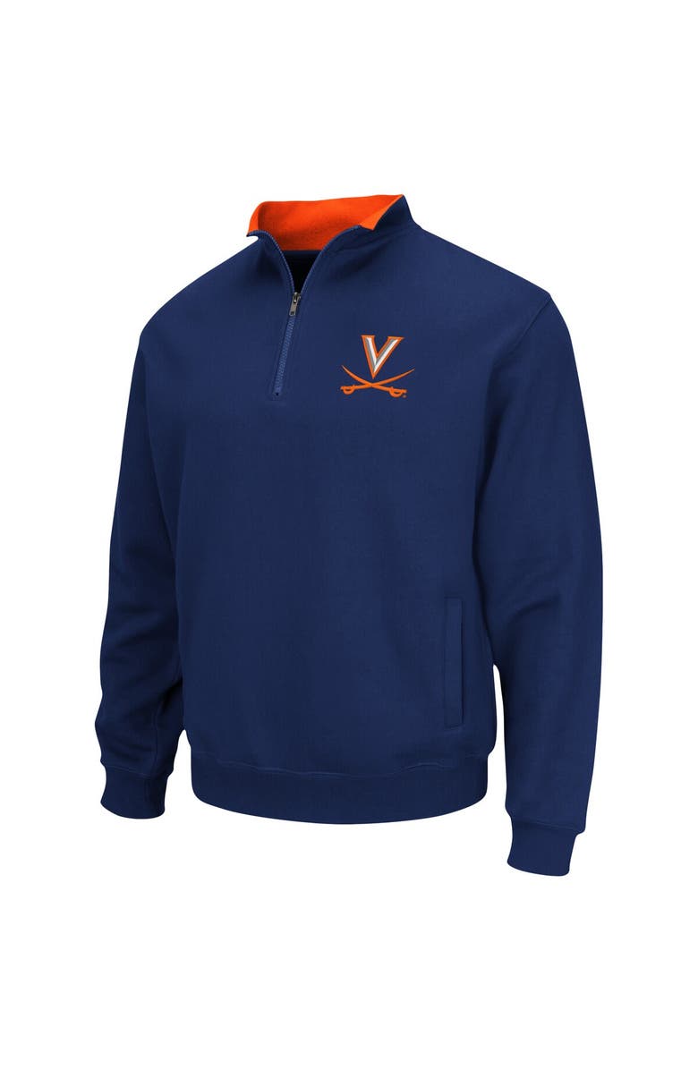 COLOSSEUM Men's Colosseum Navy Virginia Cavaliers Tortugas Team Logo Quarter-Zip Jacket, Alternate, color, Navy