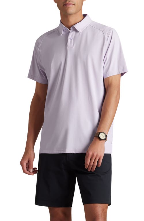 Rhone Momentum Quarter Zip Polo In Lavender Dusk