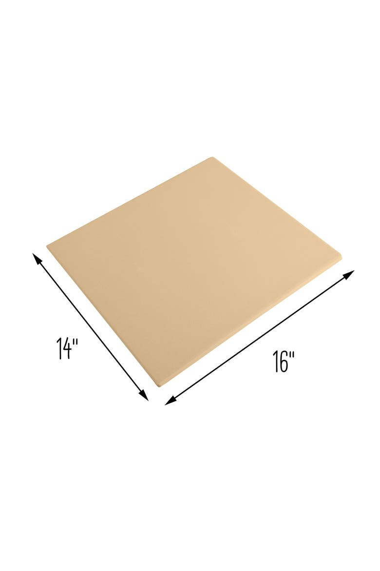 Cordierite Rectangle Pizza Stone, 14x16-Inch, Alternate, color, Beige