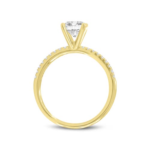 Luvmyjewelry Kara 14k Yellow Gold Round Lab Grown Diamond Engagement Ring In 14k Yellow Gold