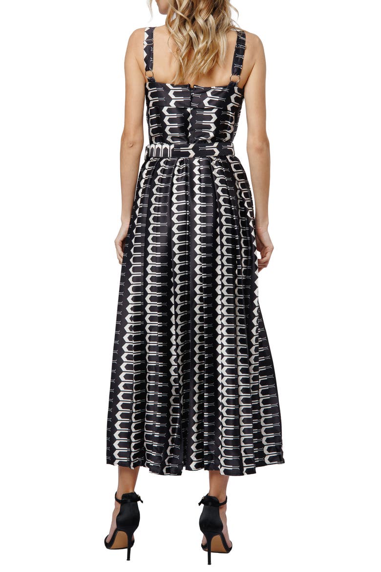 Edia Geo Print Belted Maxi Dress, Alternate, color, BLACK MULTI