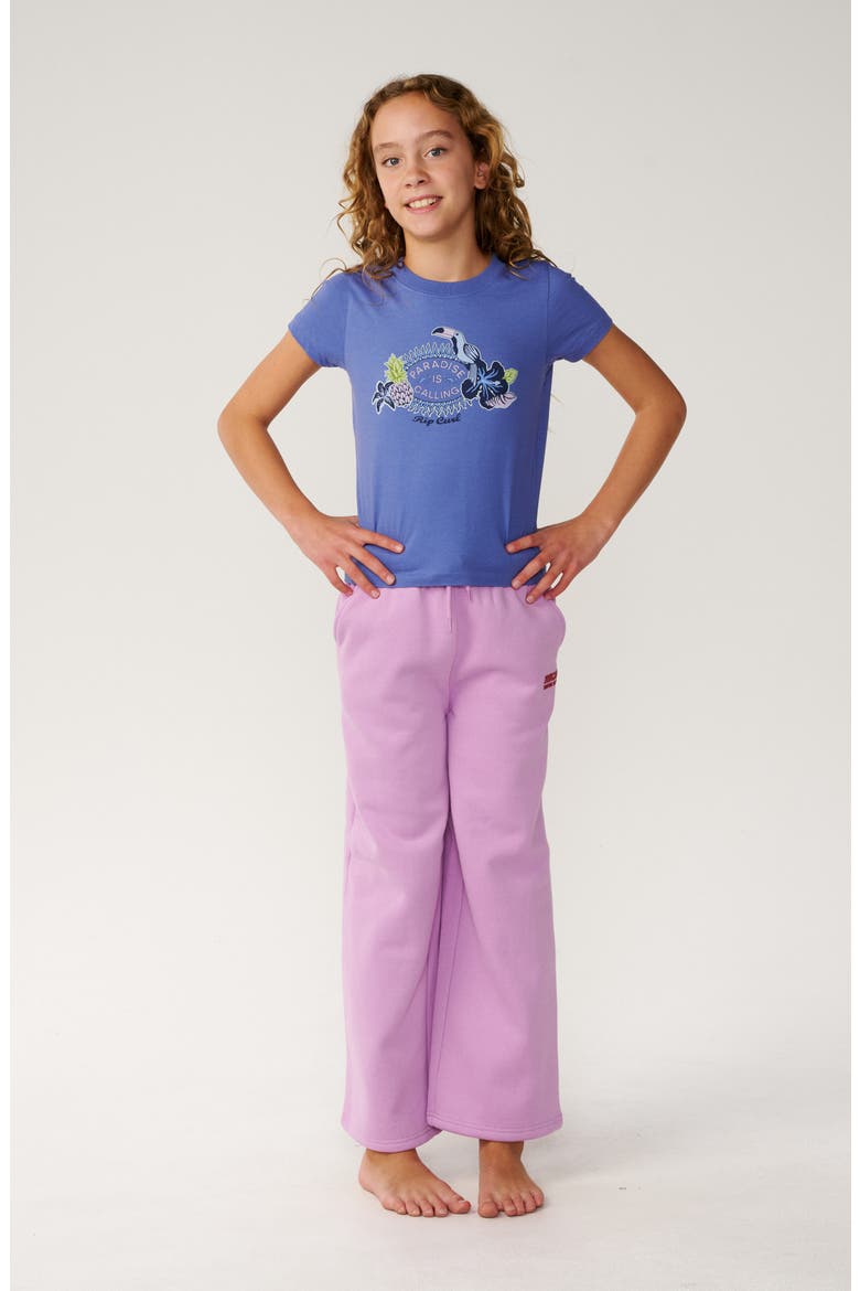 Kids' Surf Puff Paint Wide Leg Sweatpants, Main, color, LILAC