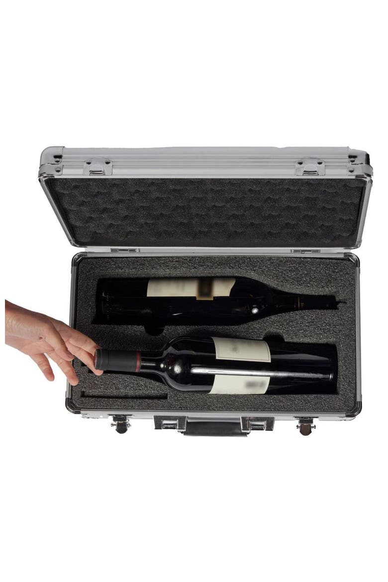 VinBottle 2-Bottle Case - Silver, Main, color, Silver