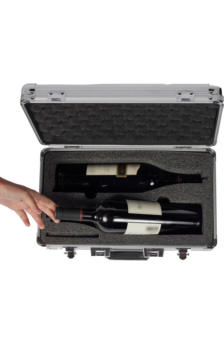 VinGardeValise VinBottle 2-Bottle Case - Silver, Main, color,