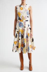Marni Low Waist Flared Midi Dress