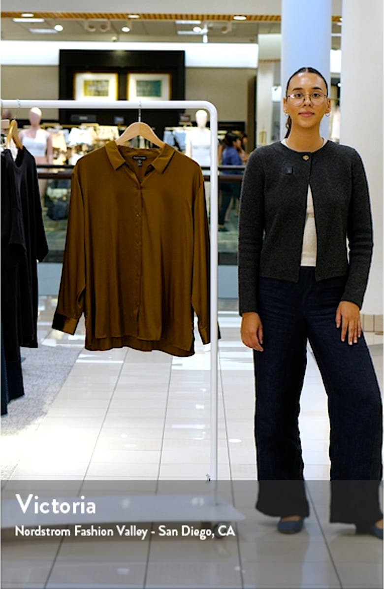 Classic Collar Stretch Silk Button-Up Shirt, sales video thumbnail