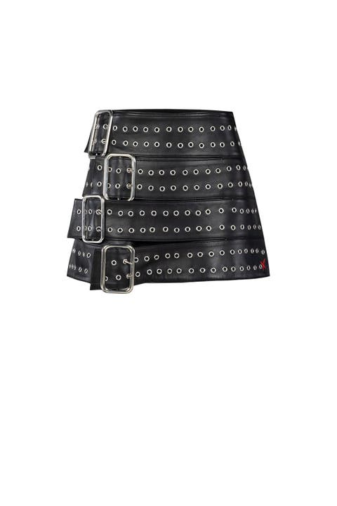 Birdeye Leather Skirt