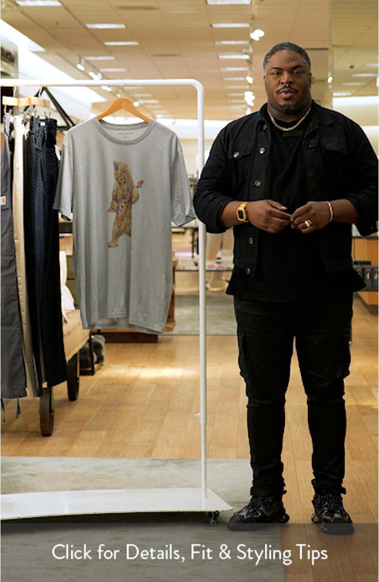 Rocker Bear Cotton Blend Graphic T-Shirt, sales video thumbnail