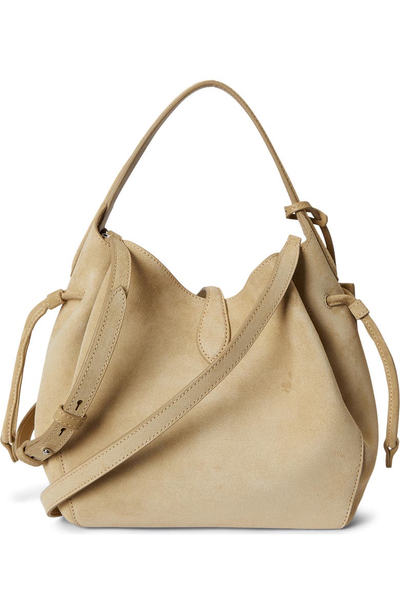 Polo Ralph Lauren Small Play Suede Crossbody Bag, Alternate, color, Cashew