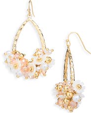 Cara Flower Cluster Drop Earrings
