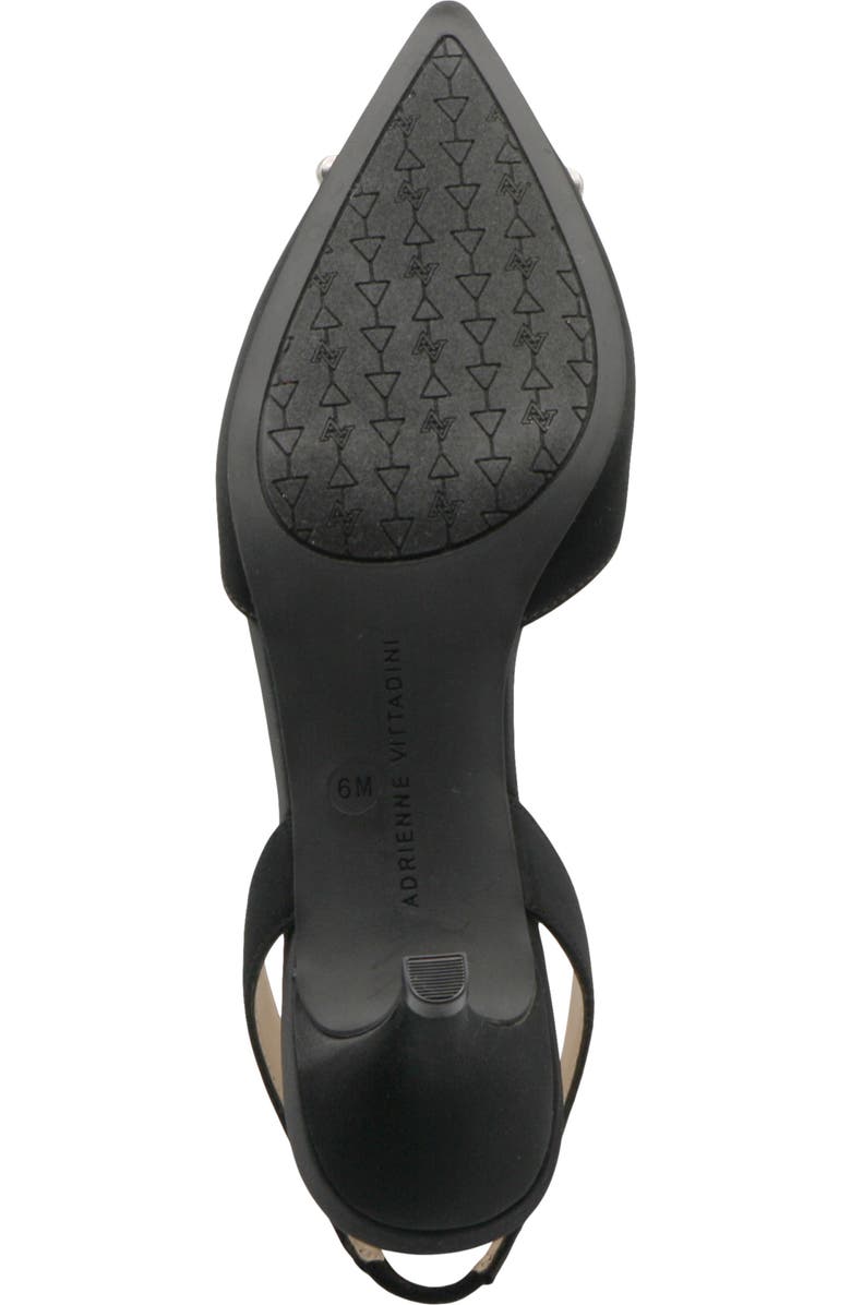 Adrienne Vittadini Suza Embellished Slingback Pump, Alternate, color, Black-St