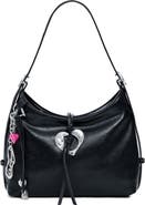 Desigual Heart Charm Faux Leather Shoulder Bag