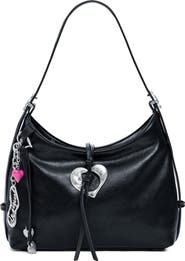 Desigual Heart Charm Faux Leather Shoulder Bag