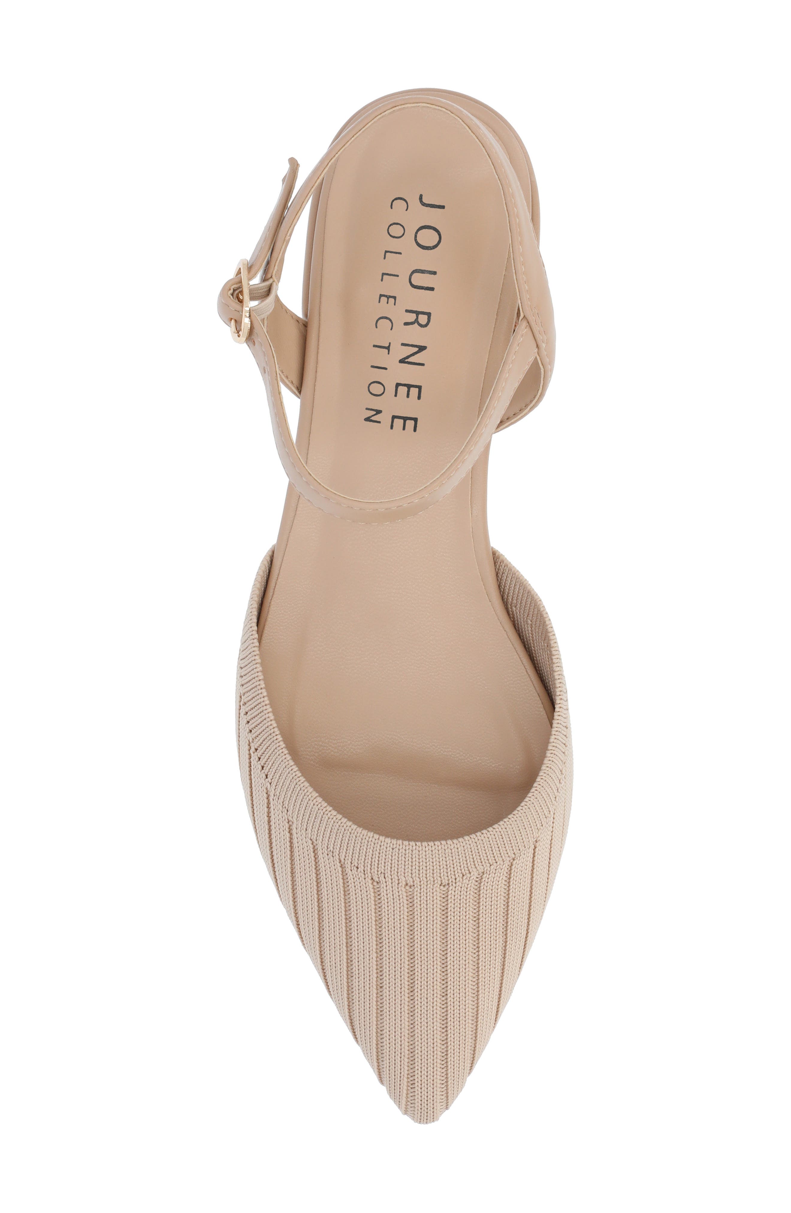 Journee Collection Ansley Pointed Toe Pump - Wide Width, Alternate, color, Tan
