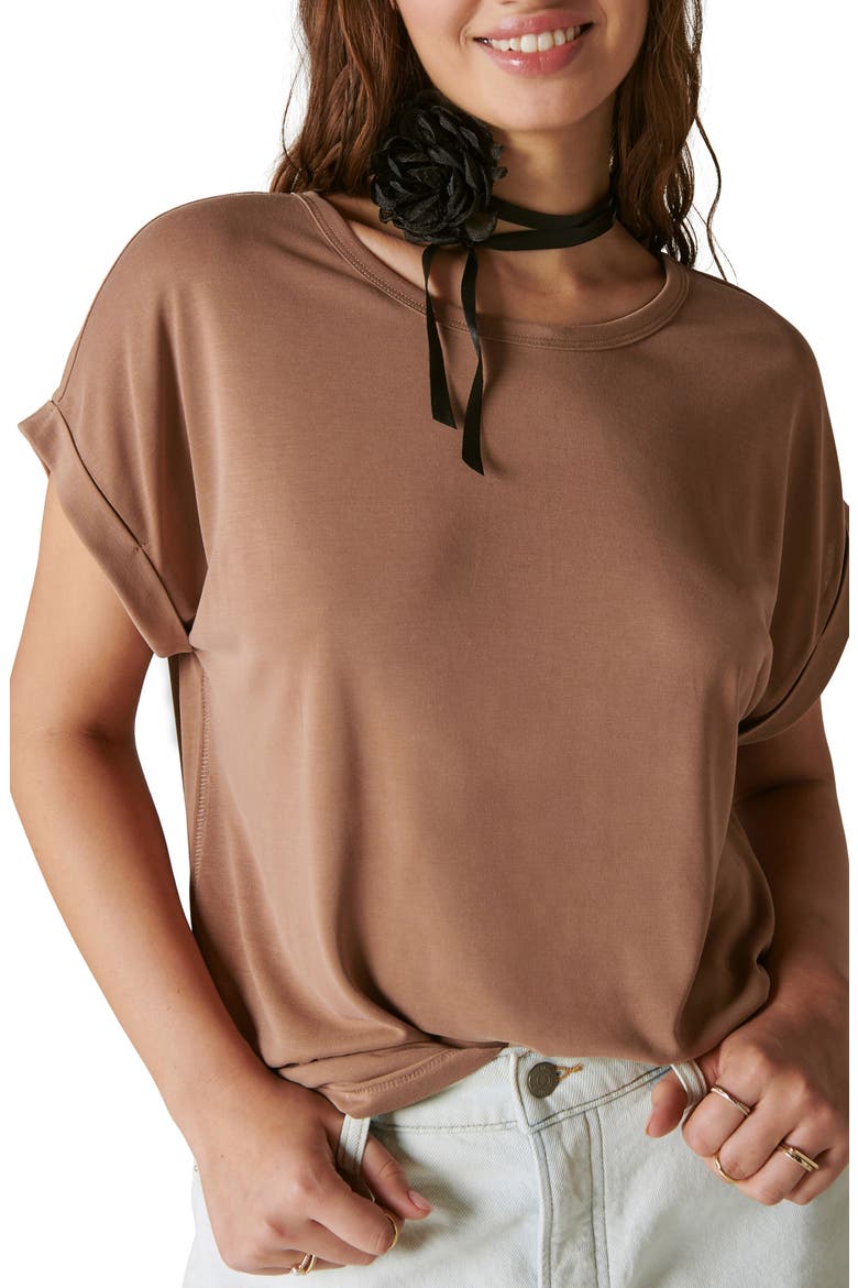 Sandwash Dolman T-Shirt, Main, color, MOCHA MOUSSE
