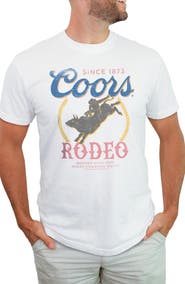 Coors Brewing Company Men's Coors Brewing Company Rodeo Logo  Graphic T-Shirt