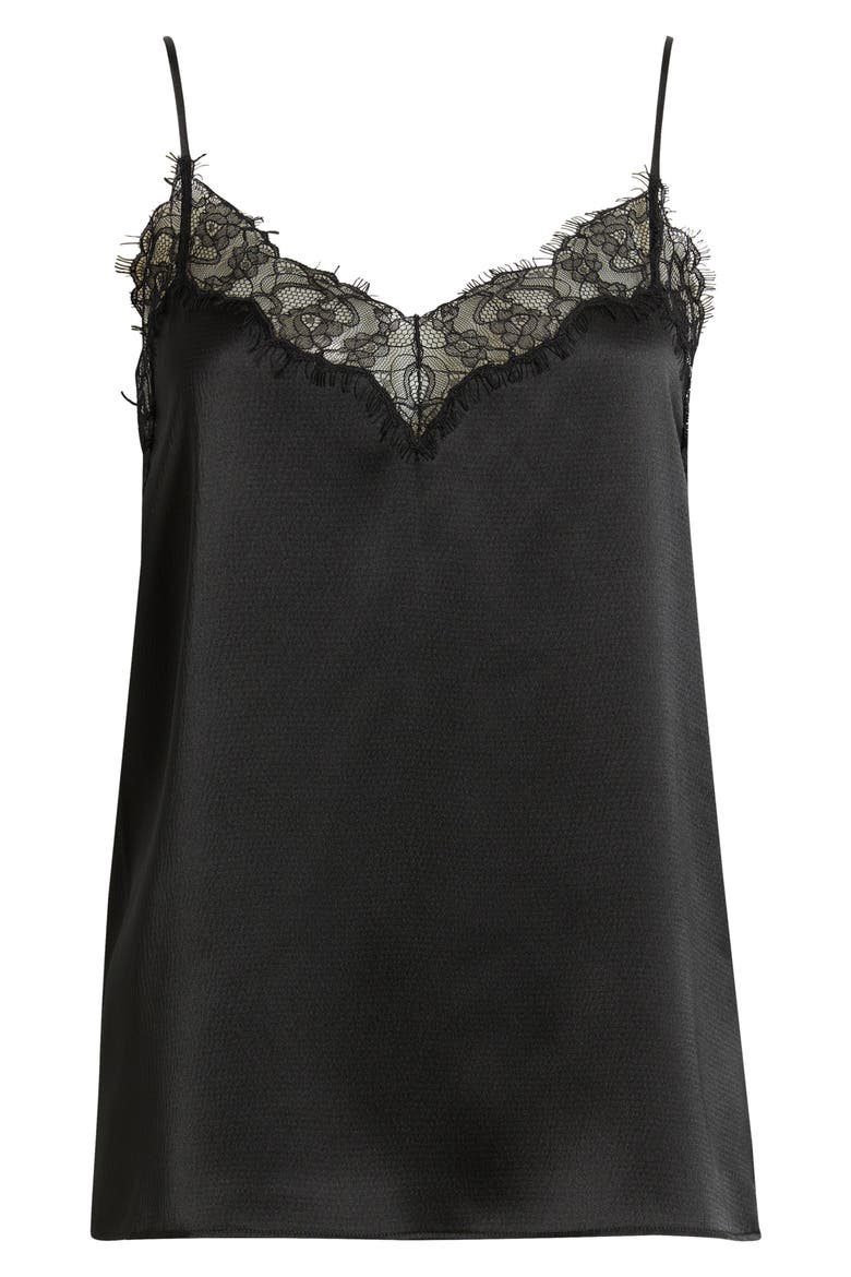 Ilessy Eyelash Lace Camisole, Alternate, color, BLK