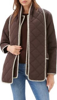 Karen Kane Edge Stitch Quilted Jacket
