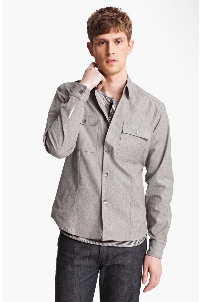 Japanese Selvedge Work Shirt, Main, color, SAND STONE