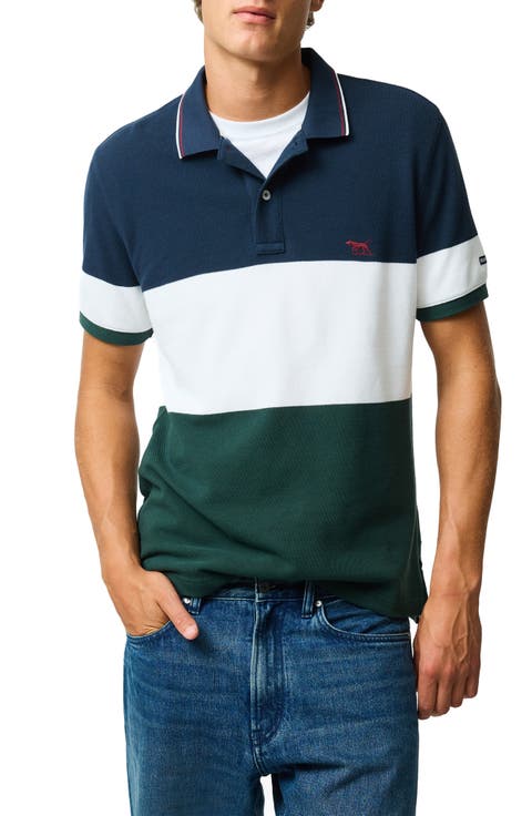 Homebay Sports Fit Colorblock Cotton Piqué Polo
