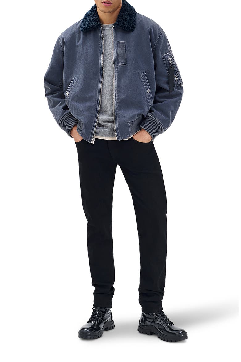 B-15 Denim Bomber Jacket, Alternate, color, GRPHT
