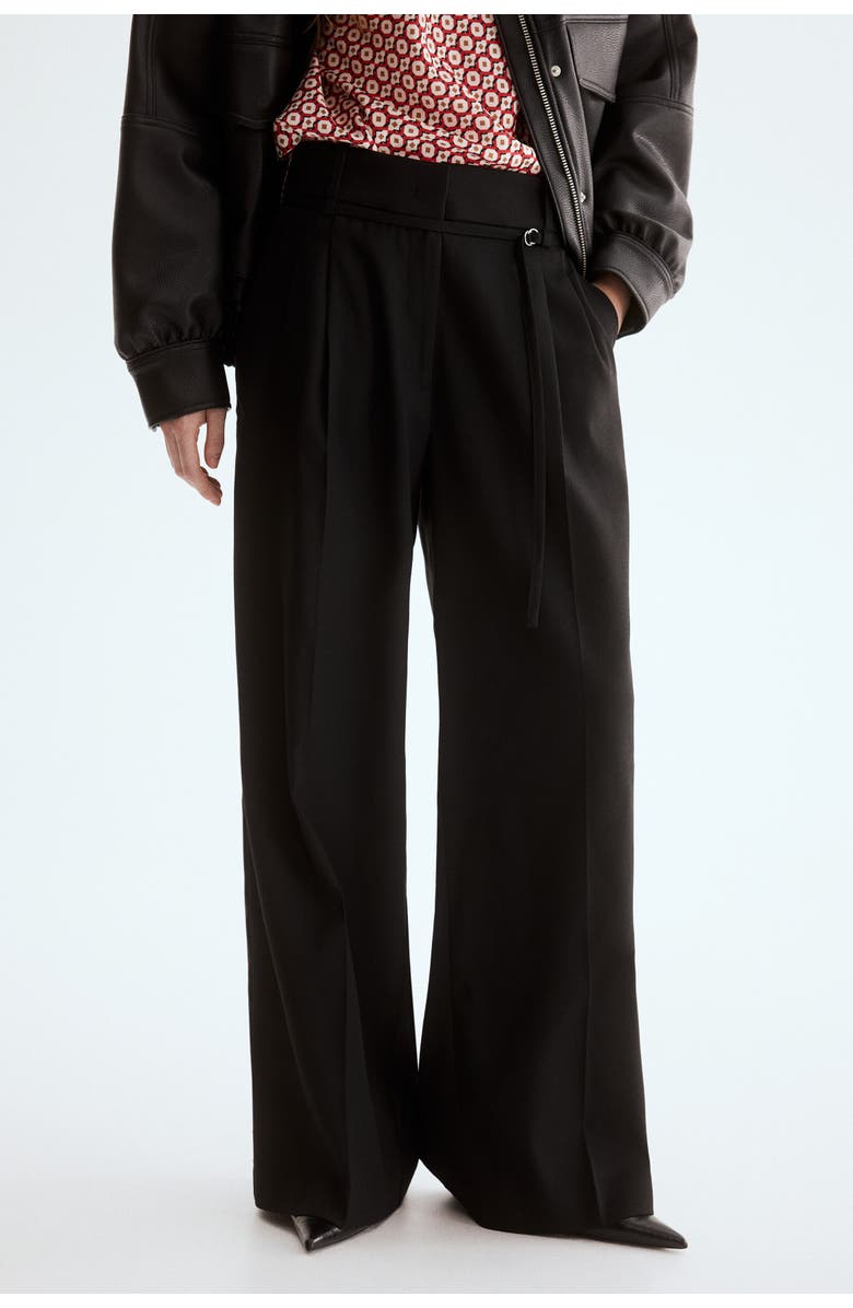 H&M Tailored Trousers, Alternate, color, Black