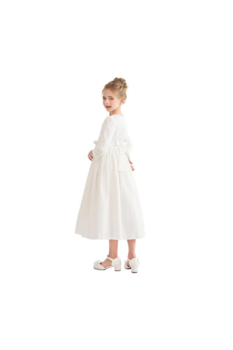 Marindel Lace & Tulle Dress, Alternate, color, White