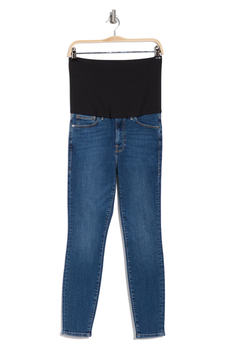 Good American Good Legs Crop Skinny Maternity Jeans, Alternate, color, Blue615