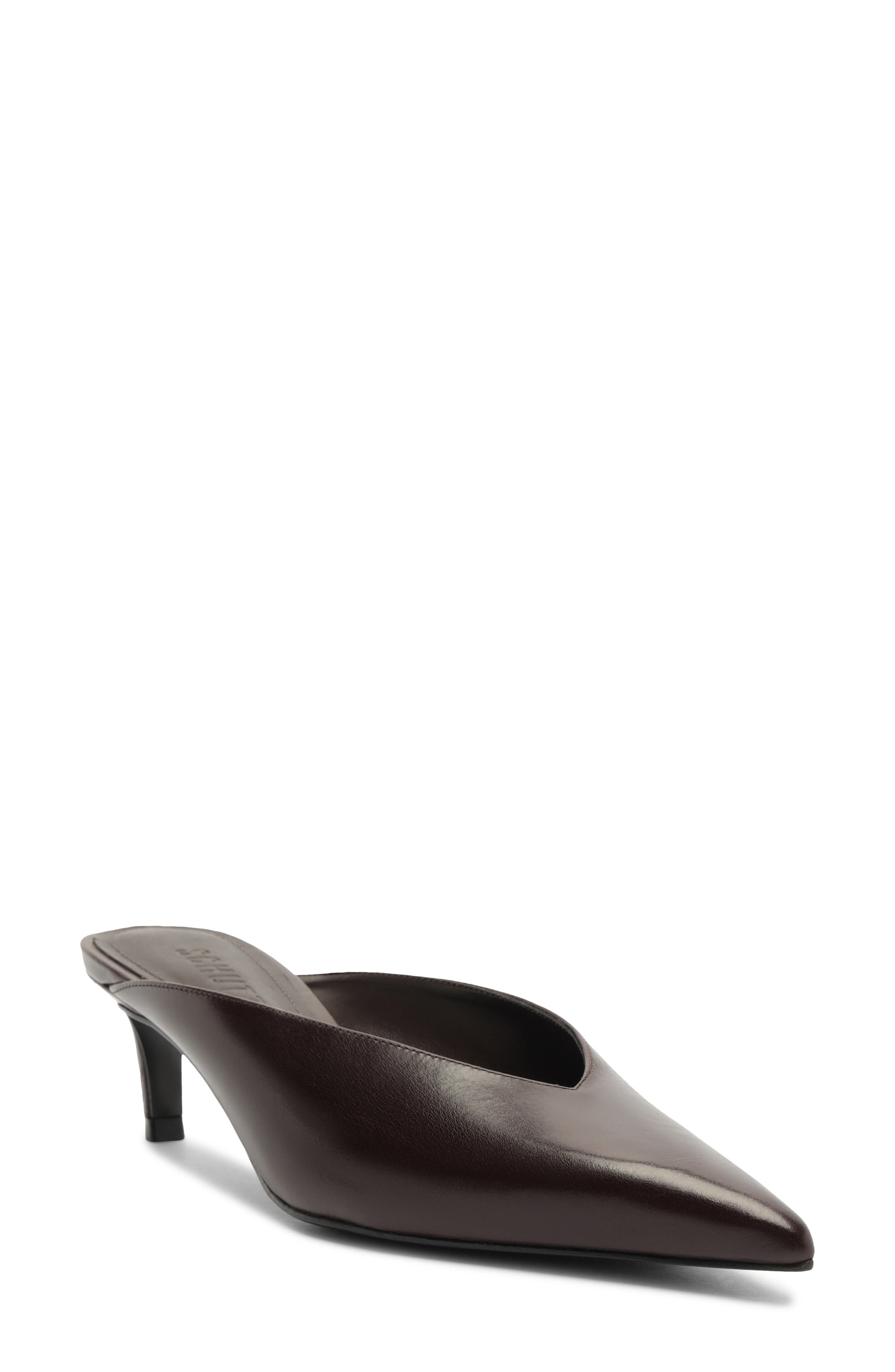 Schutz Loren Mule, Main, color, Dark Brown