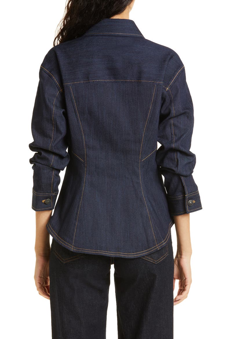 Scrunched Canyon Denim Jacket, Alternate, color, INDIGO