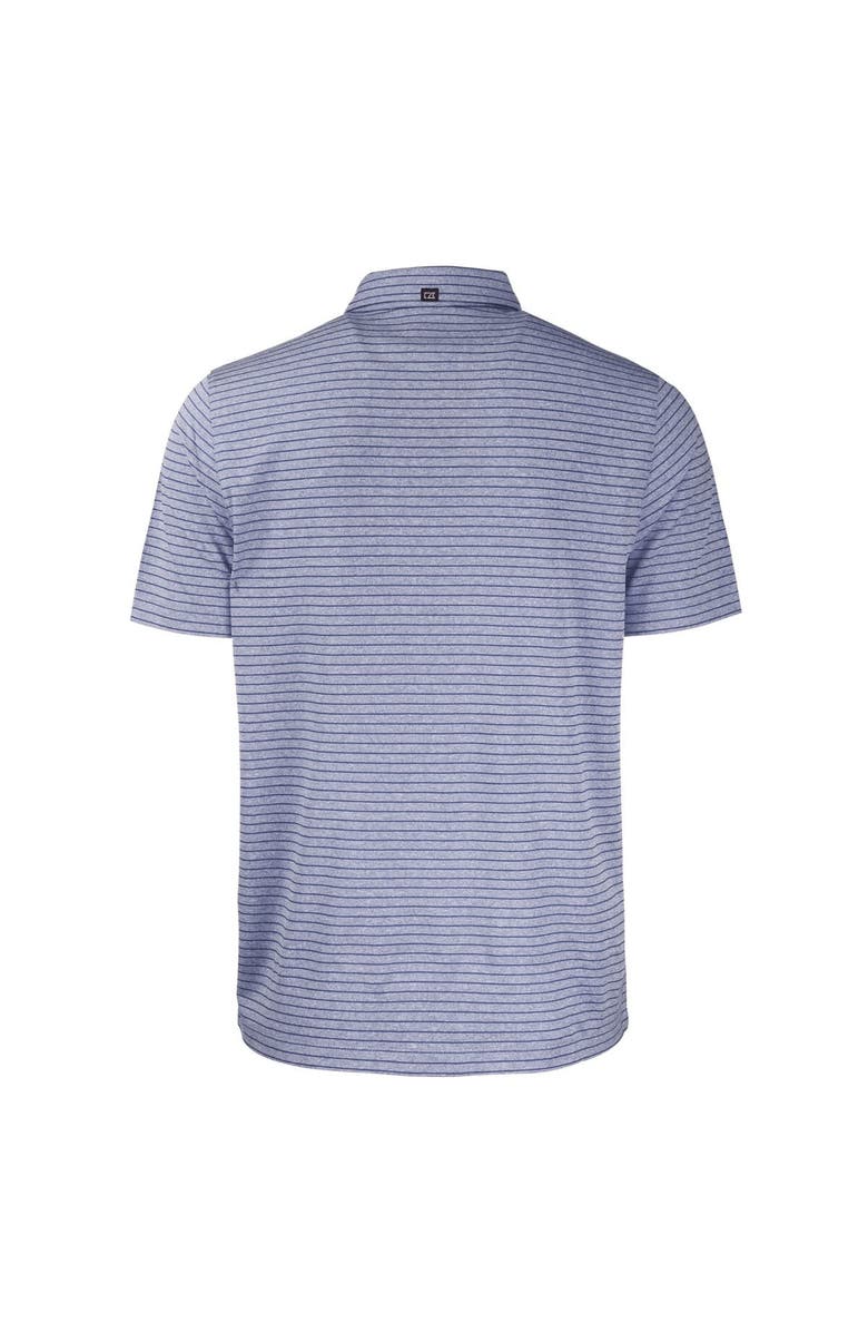 Cutter & Buck Men's Cutter & Buck Heather Navy Syracuse Orange Vault Forge Eco Heathered Stripe Stretch Recycled Polo, Alternate, color, Heather Navy