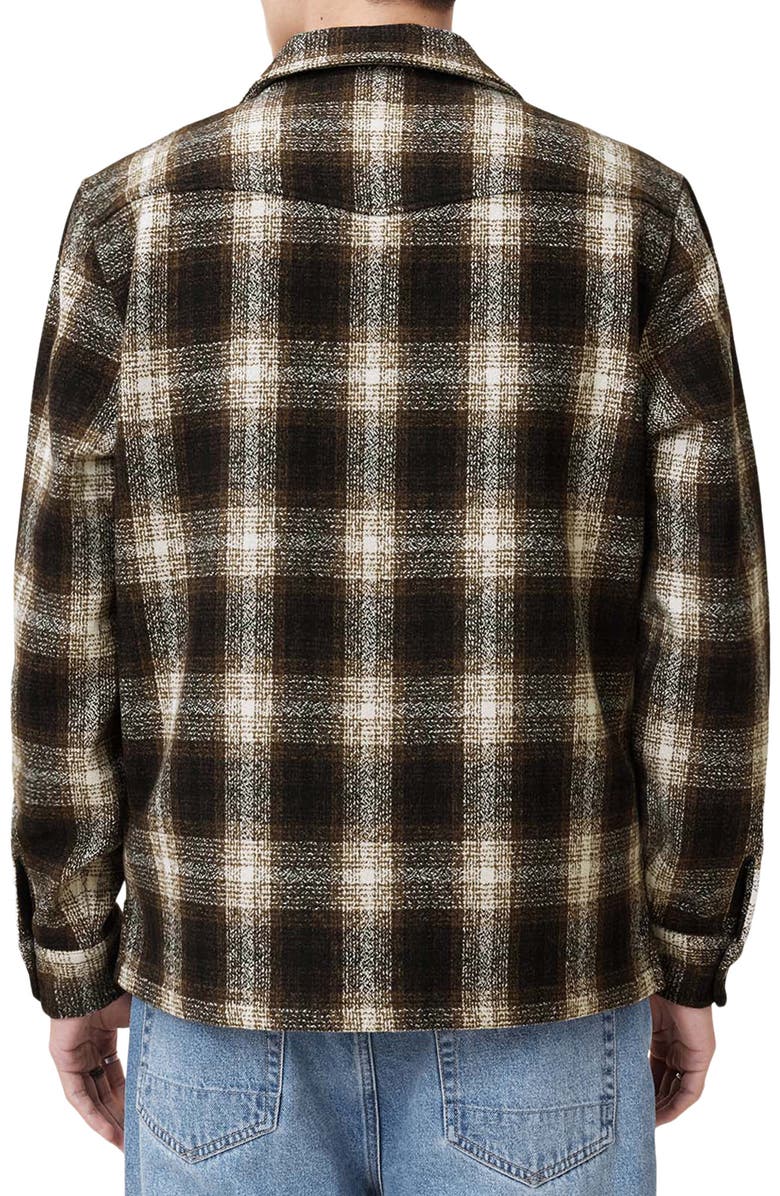 AllSaints Alvar Plaid Relaxed Button-Up Shirt, Alternate, color, Brown