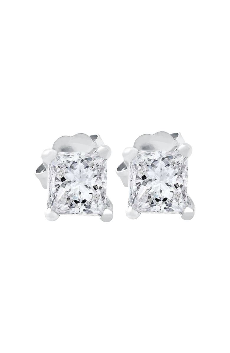 Bliss Diamond 1ct Princess Cut Lab Grown Diamond Studs 14K Gold, Main, color, 