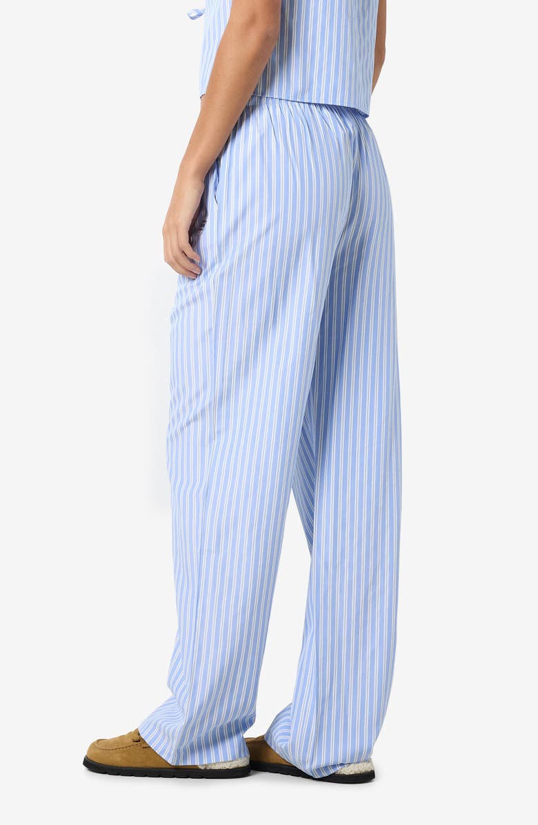 Noisy may Frida Stripe Woven Pants, Alternate, color, Sky Blue Stripes White