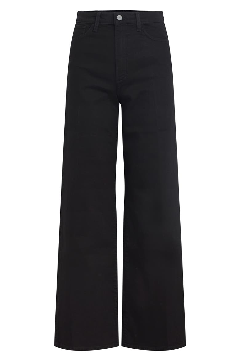 The Mia Petite High Waist Wide Leg Jeans, Alternate, color, BLACK